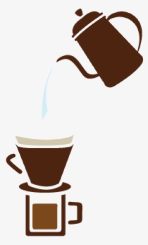 Pour In About Half Of Your Hot Water, Fully Saturating - Pour Over Coffee Png