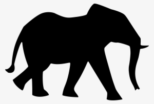 Clipart - Silhouette Of An Elephant