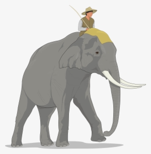 Asian Elephant Clipart Large Elephant - Elephant Rider Clipart