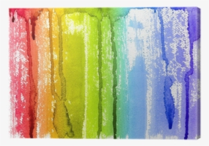 Abstract Watercolor Rainbow Paint Brush And Drips Background - Watercolor Painting