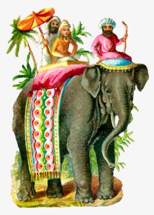 Asian Elephant Clipart Elaphant - Antique Elephant Illustration