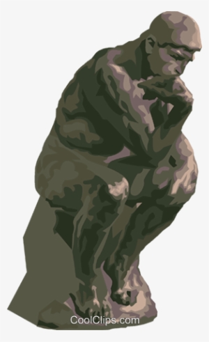 Rodin's The Thinker Royalty Free Vector Clip Art Illustration - Thinker Clipart