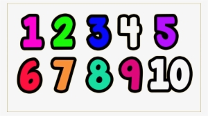 1 To 10 Numbers Transparent Png - Nomor 1 10