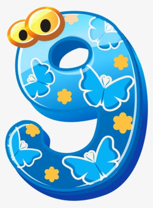 Cute Numbers Clipart - Cute Number 9 Clipart