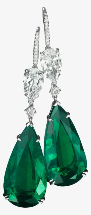 Diamond Earrings Png Image - Jewellery Transparent Background Green