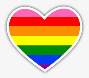 Gay Pride Rainbow Flag Heart Sticker - Pride Sticker Transparent