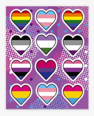 Sexuality Pride Flag Sticker/decal Sheet - All Sexualities Flags