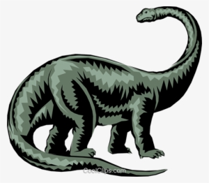 Brontosaurus Royalty Free Vector Clip Art Illustration - Brontosaurus Clip Art