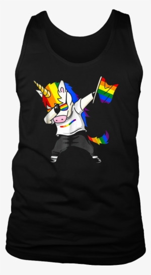 Unicorn Dabbing Lgbt Pride Flag Gay Lesbian T-shirt - T-shirt ...