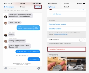 Leaving An Imessage Conversation Thread - Iphone 6