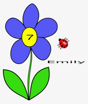 Flower With Ladybug Svg Clip Arts 504 X 595 Px