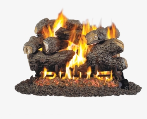 Vent Free Gas Logs - Real Fyre 18" Charred Royal English Oak Log Set, Ss