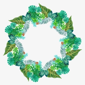 Hand Painted Dense Leaf Circle Png Transparent - Portable Network Graphics
