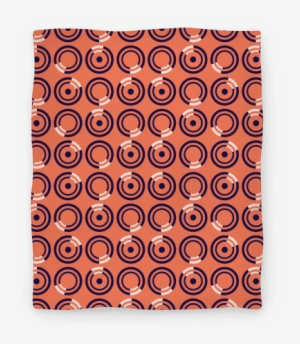 Navy And White Circle Pattern Blanket Blanket - Blanket Navy And White Circle Pattern Blanket Blanket - Blanket