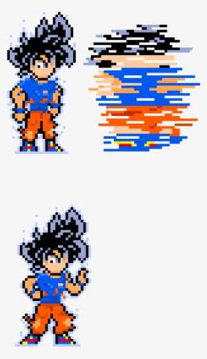 Goku Ultra Instinct V - Pixel Art Dragon Ball