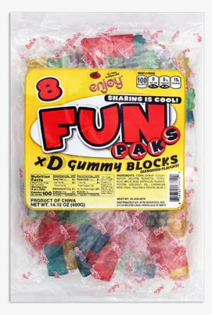8 Fun Paks Xd Gummy Blocks