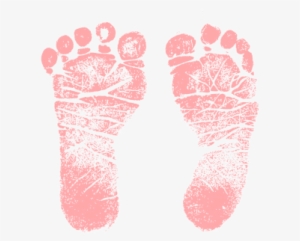 Picture Black And White Stock Baby Footprints Clipart - Pink Footprints Clip Art