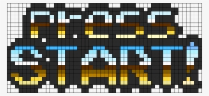 Press Start Perler Bead Pattern / Bead Sprite - Press Start Sprite