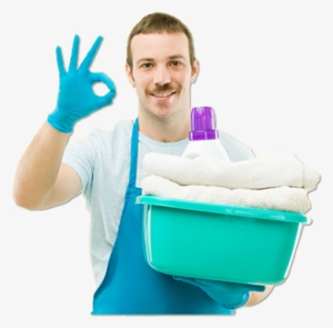 Wash & Fold - Man Doing Laundry Png