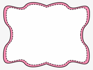 Pink Wavy Stitched Frame - Pink Doodle Frames Png