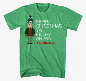 Merry Christmas Filthy Animal Home Alone T-shirt - Catalina Wine Mixer Shirt