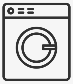 Laundry Machine Icon 18 - Laundry Icon White