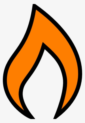 Flame Orange Tristan Clip Art - Single Flame