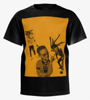 Migos Tee - 18" Iced Cuban Chain Young Stunna Life Chain Set