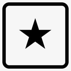 Favorite Star Symbol Button Of Square Shape Comments - Um Commando Logo