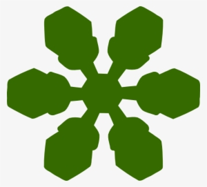 Snowflake Clip Art - Green Snowflake Clipart