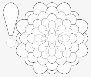 Clipart - Big Flowers To Draw