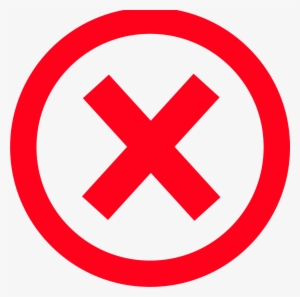 Out Of Stock - Red X Transparent