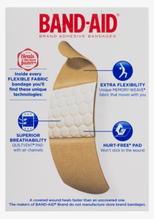 Johnson & Johnson Band-aid Flexible Fabric Adhesive - Band-aid Flexible Fabric Bandages, Quiltvent, Assorted