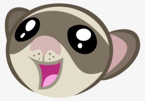 Ferret Face Cliparts - Ferret Cartoon Drawing