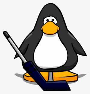 Goalie Hockey Stick Player Card - Penguin From Club Penguin