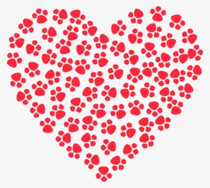 Copper - Paw Print Heart