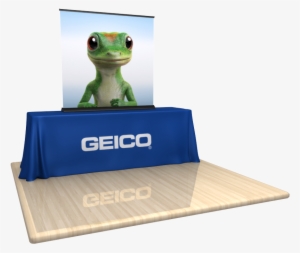 Table With Retractable Banner Beside