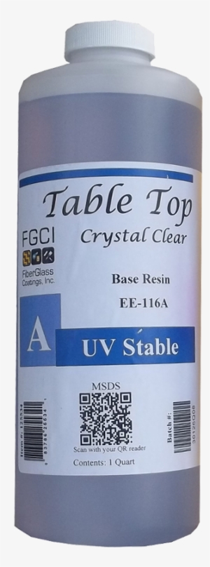 Table Top Epoxy, Crystal Clear, Uv Stable, Resin, Quart