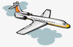 Vector Illustration Of Commercial Aircraft Passenger - Clip Art