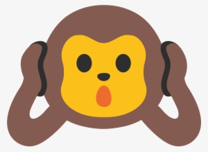 File Emoji U F Monkey Ears Png Vector Transpa Library - Hear No Evil Monkey