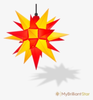 Original Herrnhut Plastic Star, Yellow / Red, ~ 40