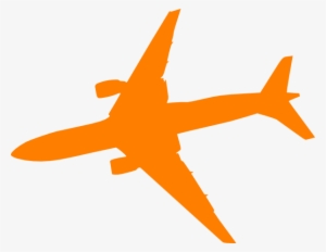 Orange Plane Clip Art - Airplane Logo Png Orange