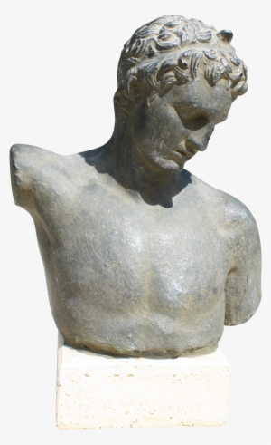 Vintage Greek Male Bust - Estatuas Griegas Png