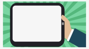 Available In Two Formats - Cartoon Hand Holding Tablet