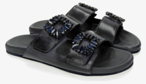 Mules Helen 3 Navy Buckle Moroccan Blue - Blue