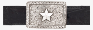 Pinto Ranch Sterling Silver Star 1 1/2" Trophy Buckle - Pinto Ranch