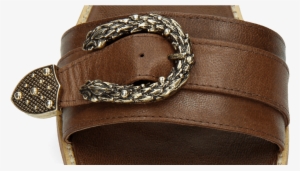 Mules Elodie 8 Vienna Dark Brown Big Buckle - Belt