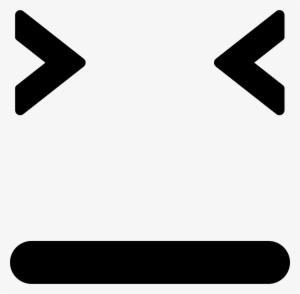 Emoticon Square Face With Closed Eyes And Straight - Emoticones El Linea Recta