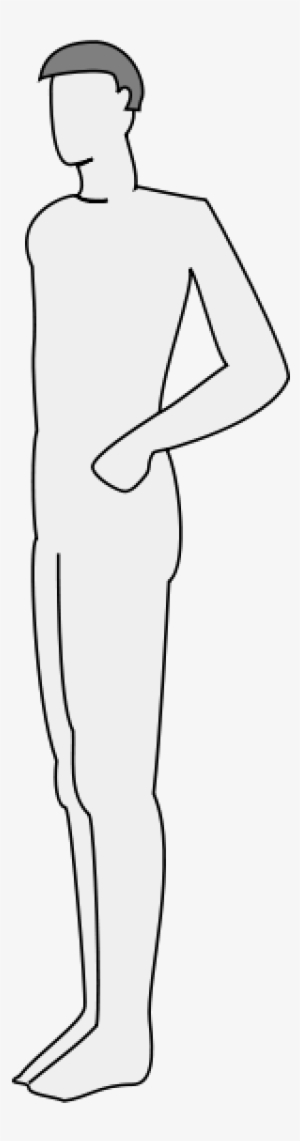 Male Body Silhouette Side Clipart Png