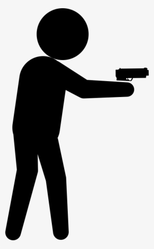 Armed Criminal Male Silhouette - Male